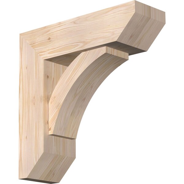 Ekena Millwork Thorton Slat Smooth Bracket w/ Offset Brace, Douglas Fir, 7 1/2"W x 24"D x 24"H BKT0806X24X24THR06SDF - main